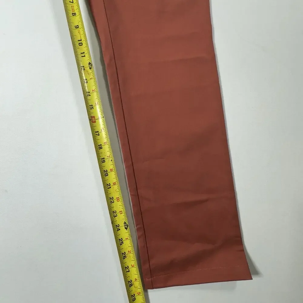 Charles Tyrwhitt Rust Chinos 32x32 Hemmed 29 Slim Fit Non Iron Pants NEW NWT - Picture 5 of 9